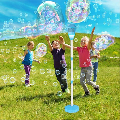 🔥Hot Sale 50% OFF🔥  Standing Bubble Machines with Colorful Lights & Music Kids Bubble Maker