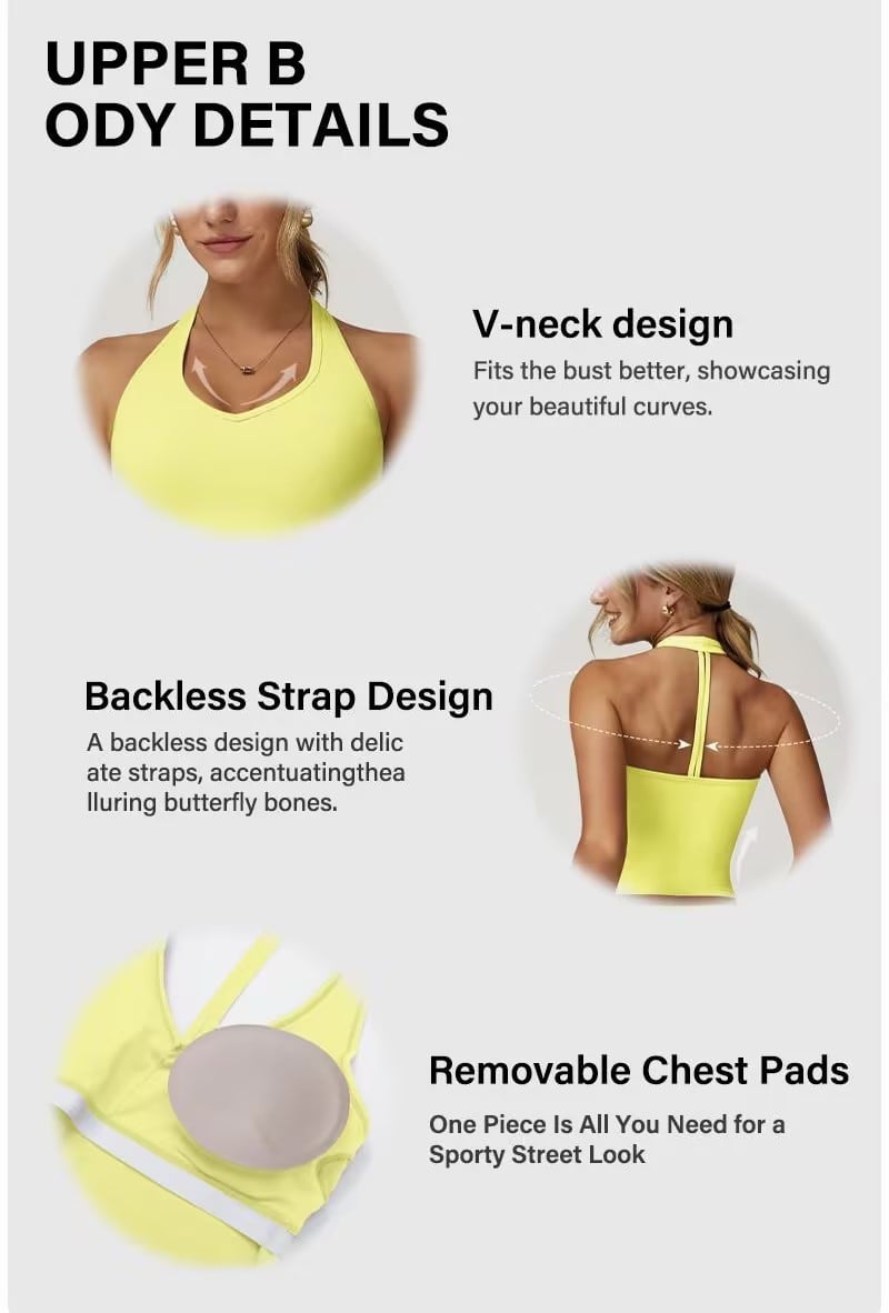 ⚡Hot Sales 49% OFF🔥Women's 2-Piece Fitted Sweatsuit - Trendy Summervibe Athleisure Set(✨Removable Chest Pads)
