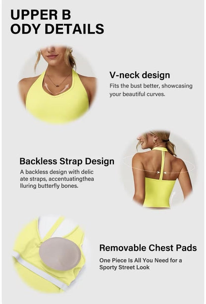 ⚡Hot Sales 49% OFF🔥Women's 2-Piece Fitted Sweatsuit - Trendy Summervibe Athleisure Set(✨Removable Chest Pads)