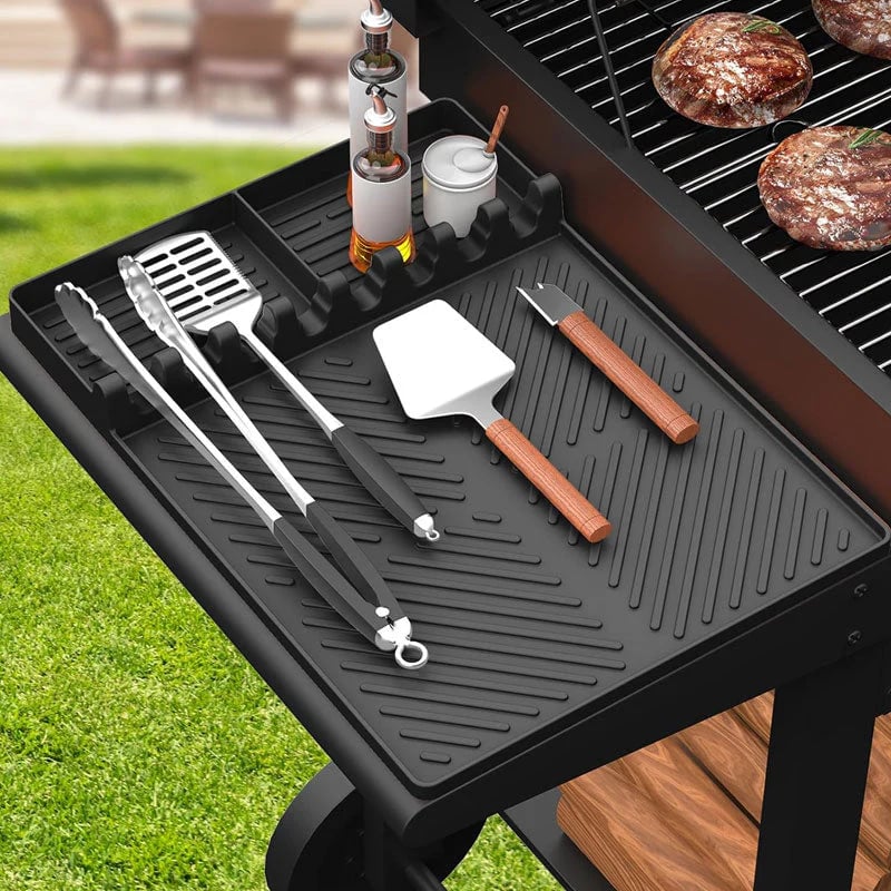 🔥Last Day 49% OFF -🍖Silicone BBQ Side Shelf Mat — Keep Tools Clean & Close