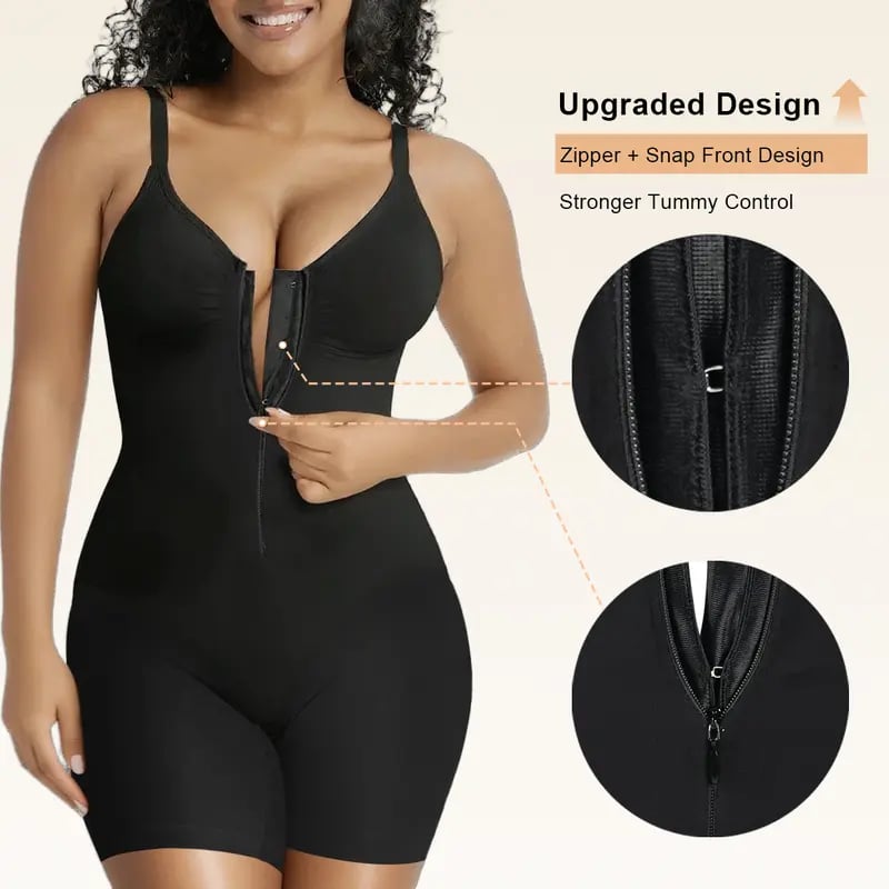 🎁LAST DAY 49% OFF🔥Women's Tummy Control Bodysuit – Zip-Up, Ultra Stretch, Breathable Mesh