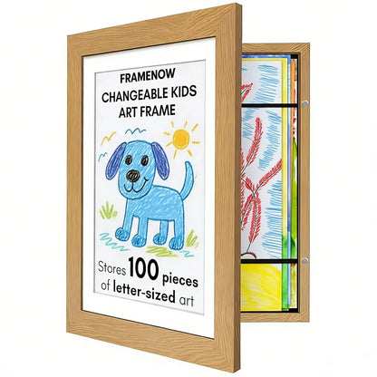 🎁Buy 2 Get 1 Free🎁Kids Art Frame, Front-Opening Art Gallery Display, Stores Up to 100+ Artworks