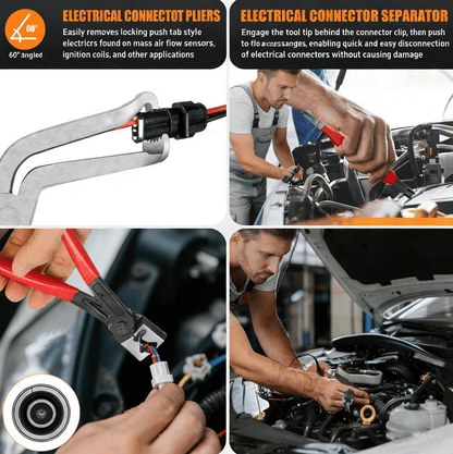 🔧 High-Carbon Steel Automotive Electrical Disconnect Pliers Kit - Multi-Function Auto Repair Removal Tools