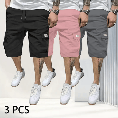 🔥LAST DAY-49% OFF💥Men's 3-Piece Fitted Matching Shorts Set