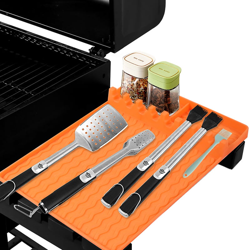 🔥Last Day 49% OFF -🍖Silicone BBQ Side Shelf Mat — Keep Tools Clean & Close
