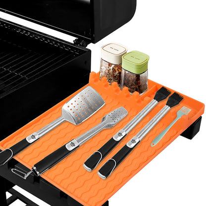 🔥Last Day 49% OFF -🍖Silicone BBQ Side Shelf Mat — Keep Tools Clean & Close