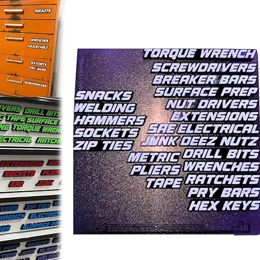 🎉🎉23 Pack of Magnetic Toolbox Labels🔩