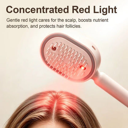 Electric Spray Retractable Airbag Comb - Beige