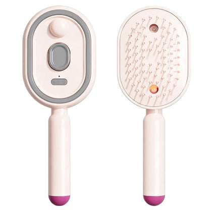 Electric Spray Retractable Airbag Comb - Beige