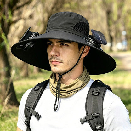 🔥Summer Hot Sale 50% OFF⚡-2026 New Ultralight Solar Fan Sun Fishing Hat-Solar & USB Charging🧢