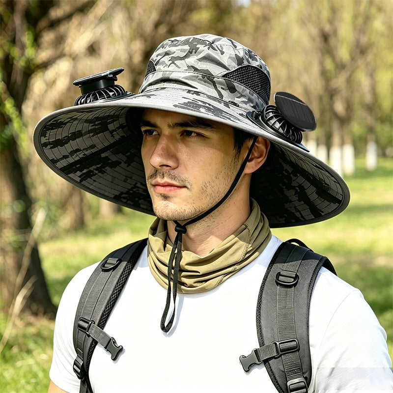 🔥Summer Hot Sale 50% OFF⚡-2026 New Ultralight Solar Fan Sun Fishing Hat-Solar & USB Charging🧢