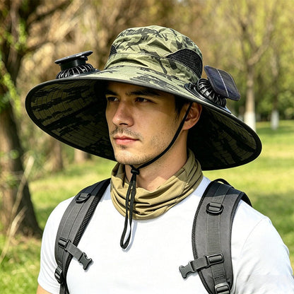🔥Summer Hot Sale 50% OFF⚡-2026 New Ultralight Solar Fan Sun Fishing Hat-Solar & USB Charging🧢