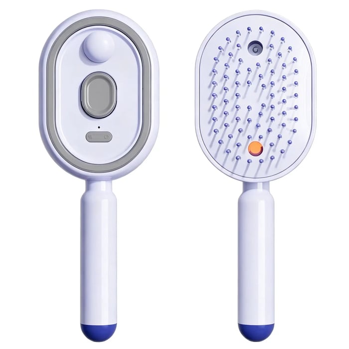 🔥Electric Spray Air Cushion Massage Hair Comb – Anti-Tangle & Essential Oil Mist Brush