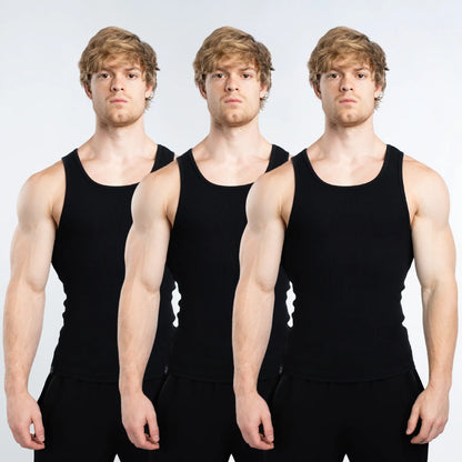 🎽🔥EKKO Lifestyle Beater - TRUE TO SIZE | Premium Ultra-Soft Cotton Fitted Tank 3 Pack
