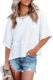🔥HOT SALE 49% OFF 🔥 Women’s casual green short-sleeved T-shirt – asymmetrical neckline, dropped shoulder design