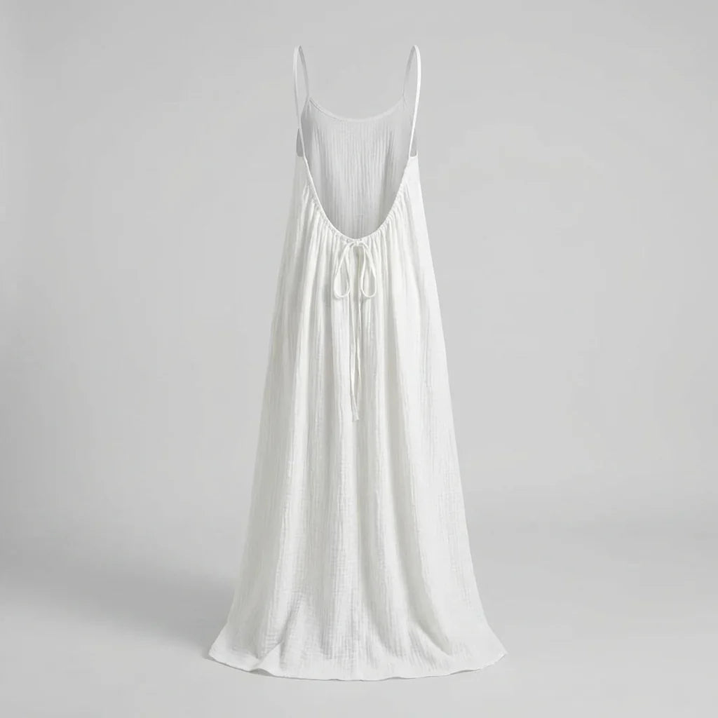 Womens Sleeveless Cami Lounge Maxi Dress Solid Color  Sleepwear