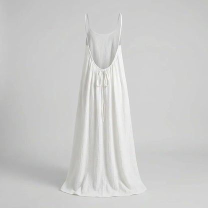 Womens Sleeveless Cami Lounge Maxi Dress Solid Color  Sleepwear