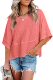 🔥HOT SALE 49% OFF 🔥 Women’s casual green short-sleeved T-shirt – asymmetrical neckline, dropped shoulder design