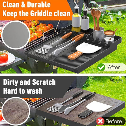 🔥Last Day 49% OFF -🍖Silicone BBQ Side Shelf Mat — Keep Tools Clean & Close