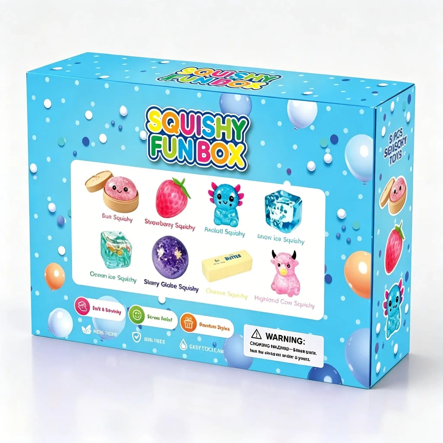 🏆1 Bestselling🏆🎁8-Piece Mystery Squishy Blind Box Set, Slow-Rise Stress Relief Fidget Toys