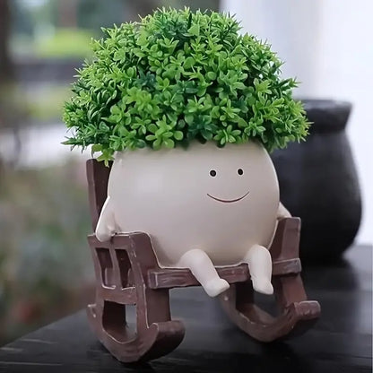 🌱 Happy Swing Rocking Chair Planter – The Cutest Way to Grow Joy!