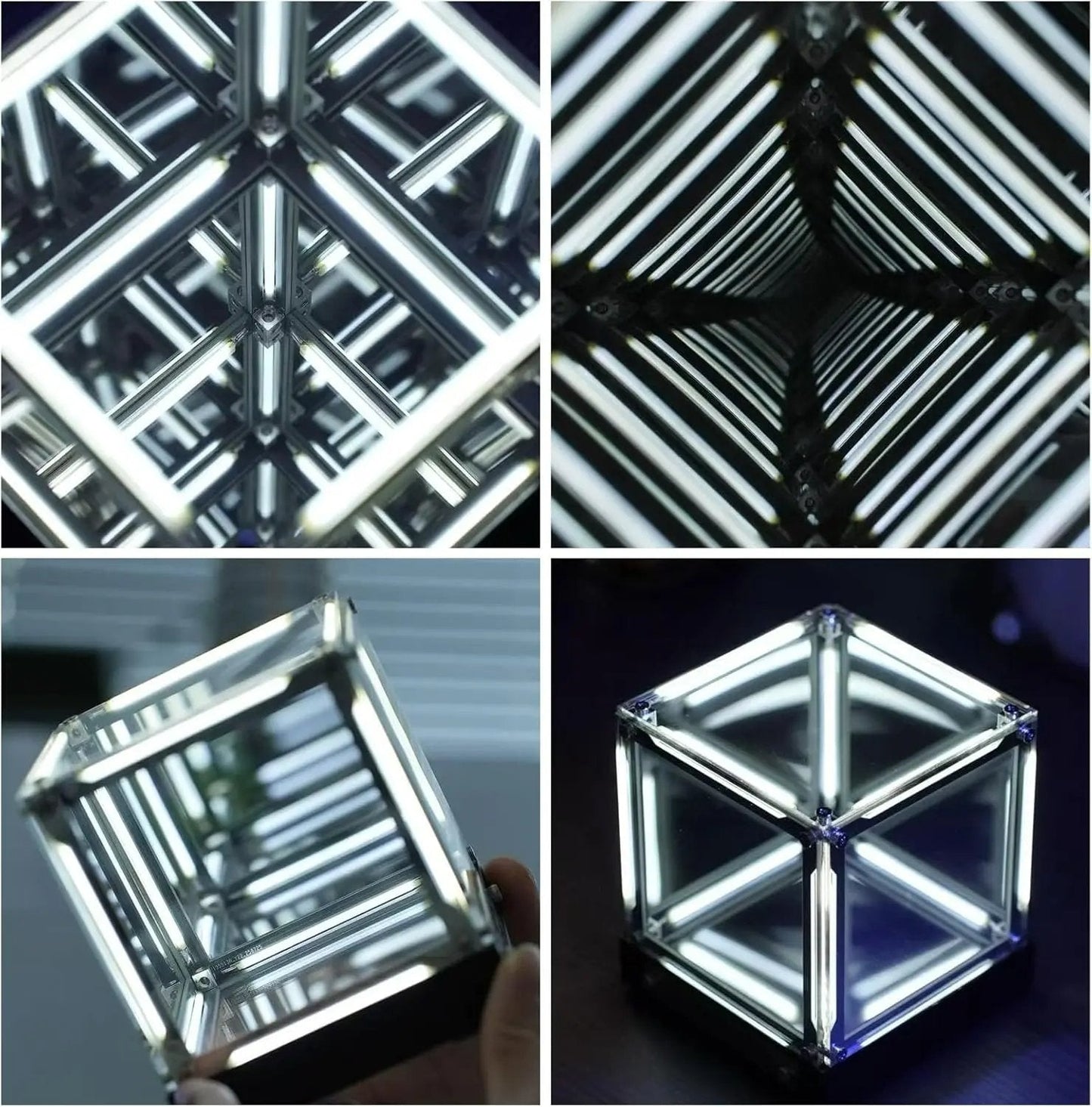 🏆Flash Sale#4D RGB Infinity Mirror Cube Light - Wireless Rechargeable Abyss Lamp