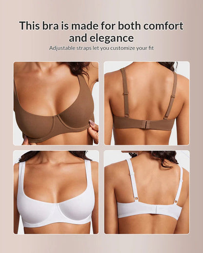 🔥LAST DAY 49% OFF - Underwire Support Seamless Unlined Balconette Bra
