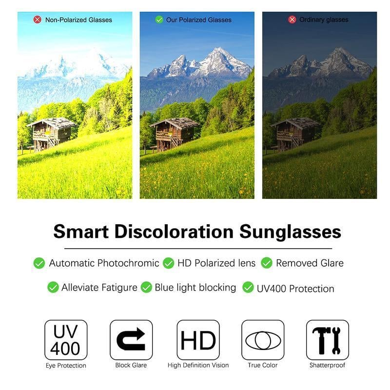 HOT SALE 50% OFF🔥 HD Polarized Photochromic Sunglasses UV400 Protection