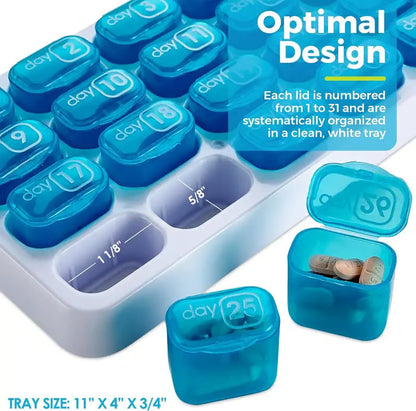 🔥Last Day Sale 60% OFF⏰💊📅 Daily 31-Day Pill Organizer Travel Case – 🔒📦