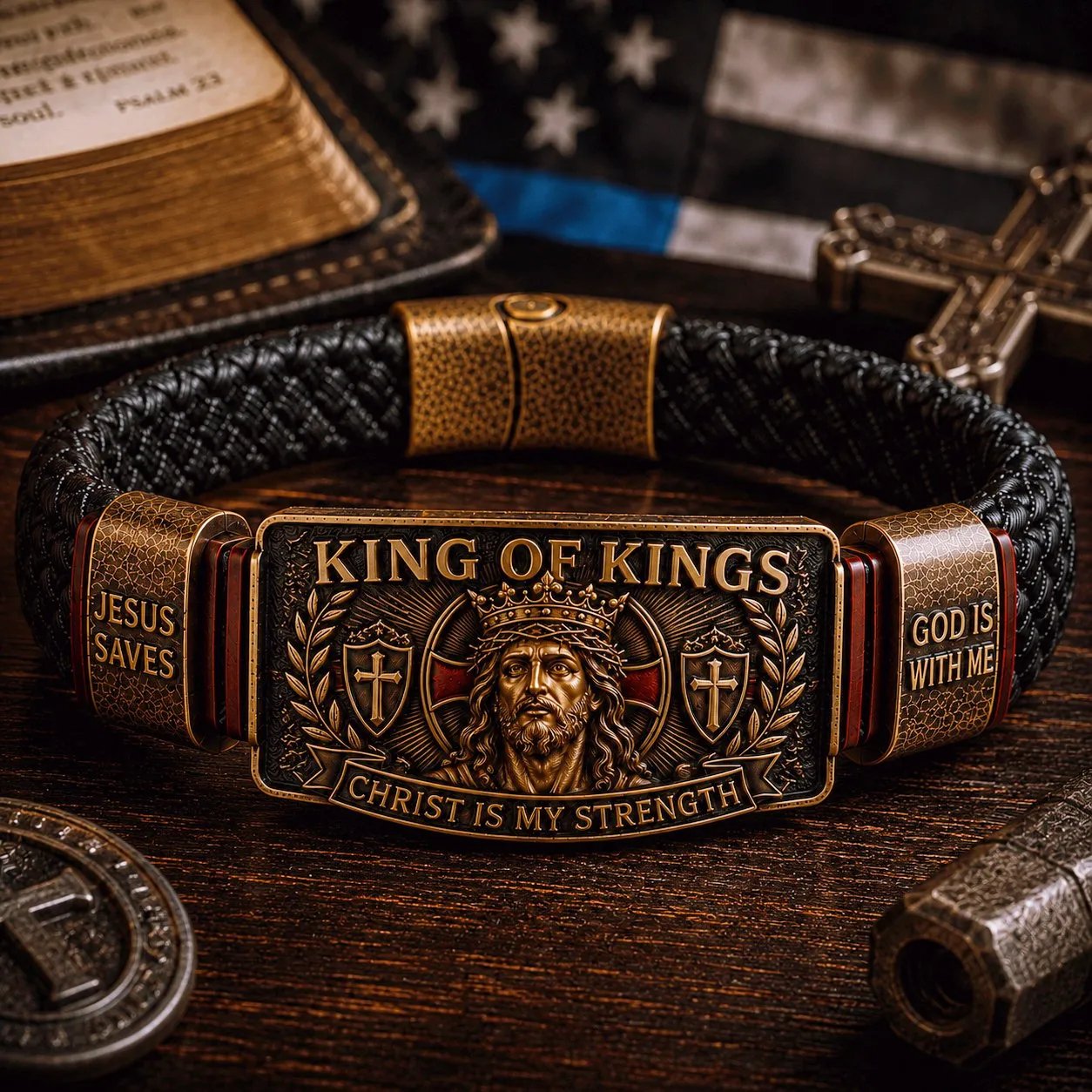 👑 The Ultimate Father's Day Tribute: King of Kings Faith Bracelet — Wear Your Belief with Pride (49% OFF Today🔥)