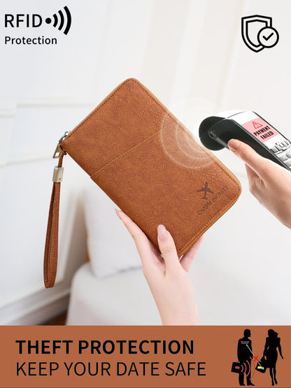 ✈️Travel Document Organizer with RFID Blocking for Passports, Cards & Tickets