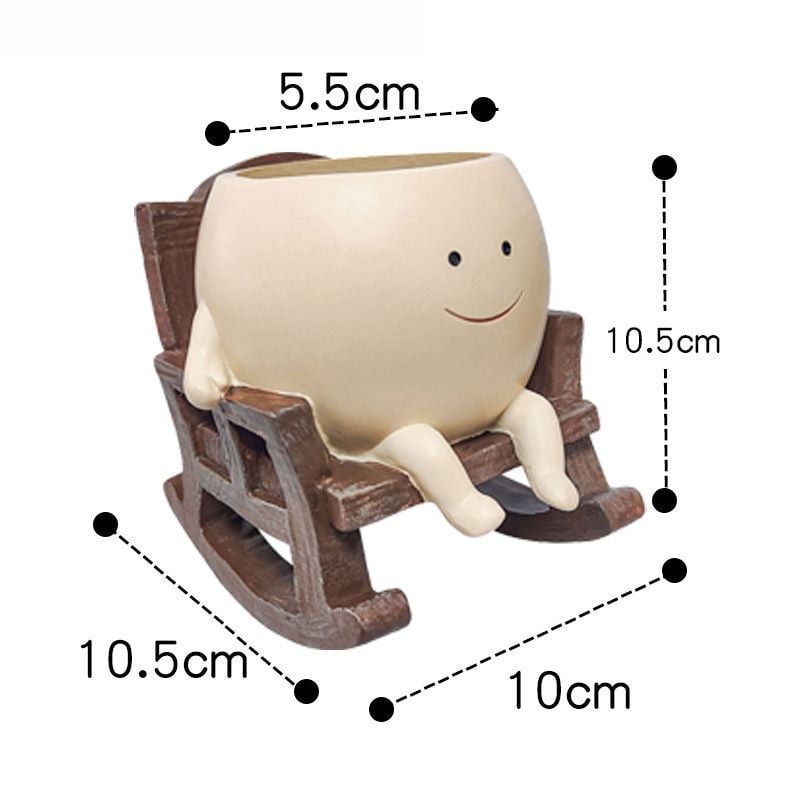🌱 Happy Swing Rocking Chair Planter – The Cutest Way to Grow Joy!