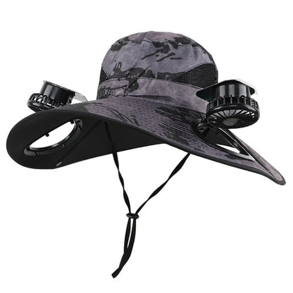 🔥Summer Hot Sale 50% OFF⚡-2026 New Ultralight Solar Fan Sun Fishing Hat-Solar & USB Charging🧢