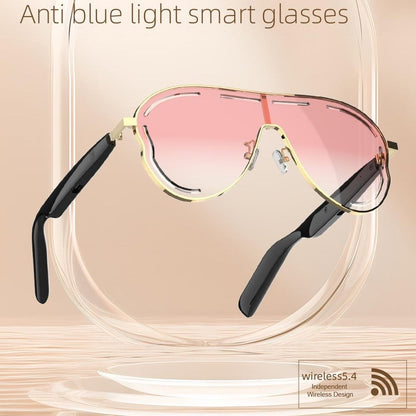 🏆Flash Sale😎 Smart Bluetooth 5.4 Audio Sunglasses – Open-Ear, UV & Blue Light Protection