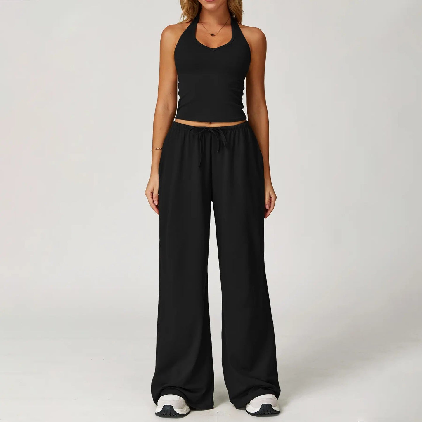 ⚡Hot Sales 49% OFF🔥Women's 2-Piece Fitted Sweatsuit - Trendy Summervibe Athleisure Set(✨Removable Chest Pads)