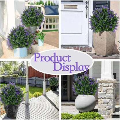 Artificial lavender spherical direct-pull artificial flower with ground nails