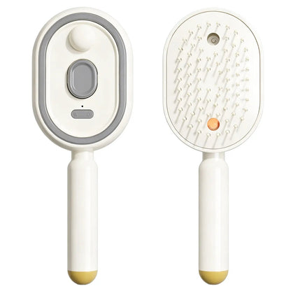 Electric Spray Retractable Airbag Comb - Beige