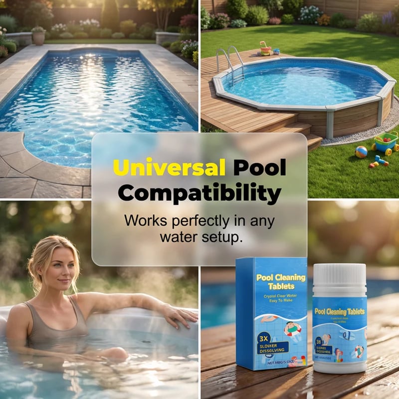 🔥HOT SALE 49% OFF🏊‍♂️Pool Cleaning Tablets for Crystal Clear Water 💦