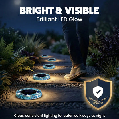 🏆Flash Sale✨Solar Outdoor Mosaic Disk Lights, Waterproof Decorative Pathway LED Light