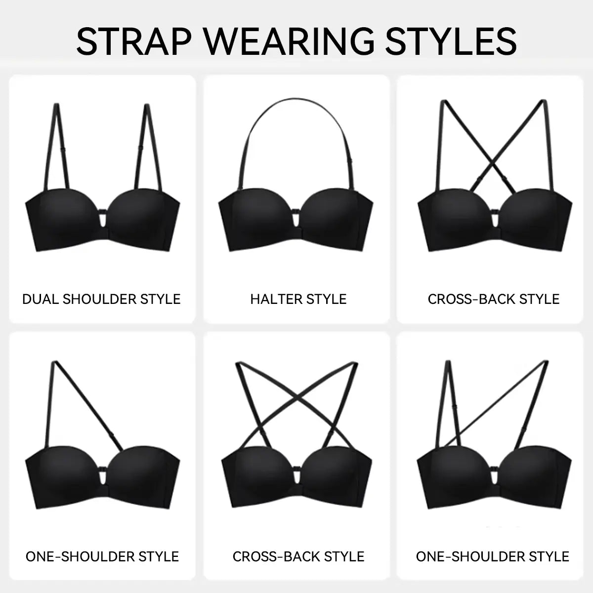 Womens Strapless Front Closure Bra