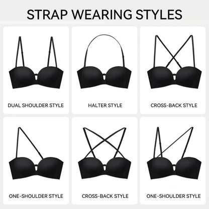 Womens Strapless Front Closure Bra