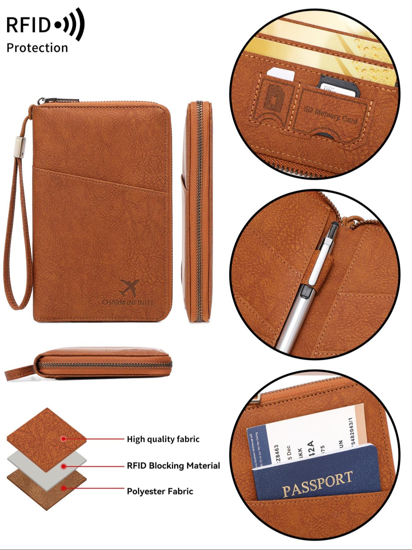 ✈️Travel Document Organizer with RFID Blocking for Passports, Cards & Tickets