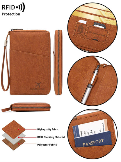 ✈️Travel Document Organizer with RFID Blocking for Passports, Cards & Tickets