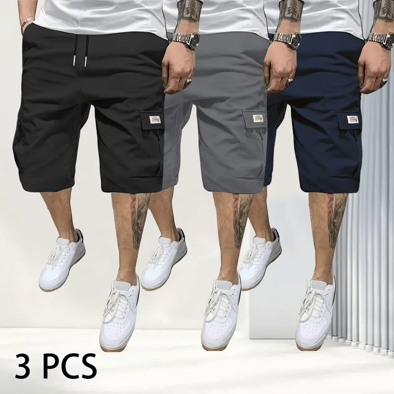 🔥LAST DAY-49% OFF💥Men's 3-Piece Fitted Matching Shorts Set