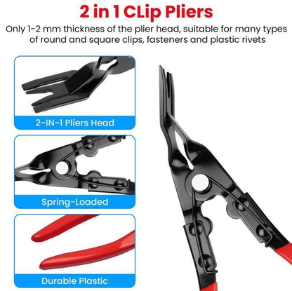 🔧 High-Carbon Steel Automotive Electrical Disconnect Pliers Kit - Multi-Function Auto Repair Removal Tools
