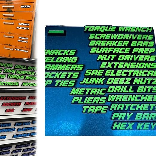 🎉🎉23 Pack of Magnetic Toolbox Labels🔩