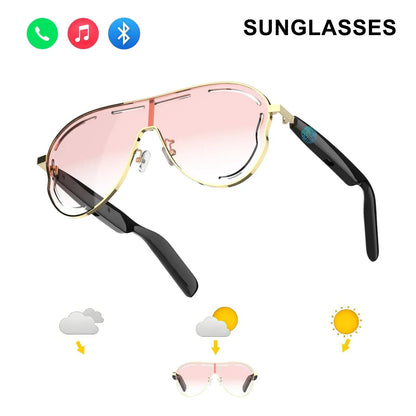 🏆Flash Sale😎 Smart Bluetooth 5.4 Audio Sunglasses – Open-Ear, UV & Blue Light Protection