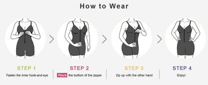 🎁LAST DAY 49% OFF🔥Women's Tummy Control Bodysuit – Zip-Up, Ultra Stretch, Breathable Mesh