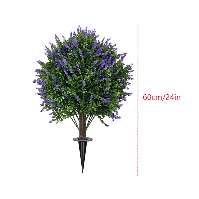 Artificial lavender spherical direct-pull artificial flower with ground nails