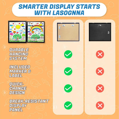 🎁Buy 2 Get 1 Free🎁Kids Art Frame, Front-Opening Art Gallery Display, Stores Up to 100+ Artworks